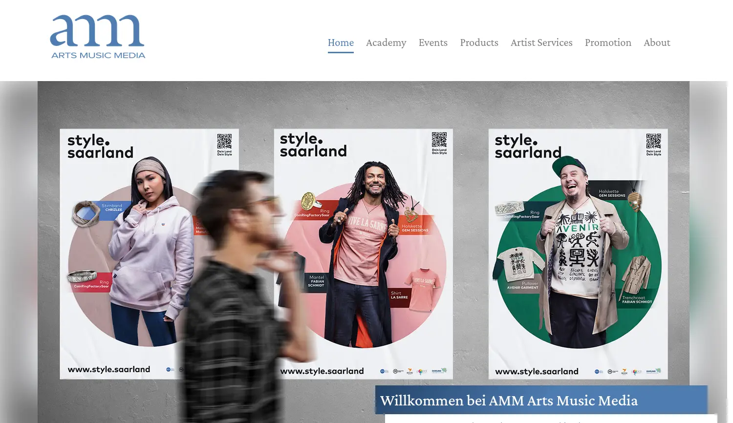 Website-Screenshot von AMM Arts Music Media