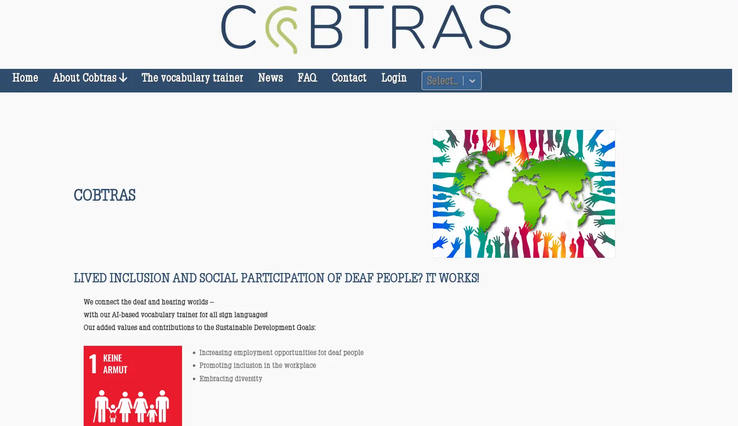 Website-Screenshot von Cobtras