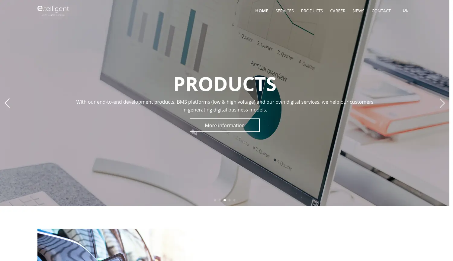 Website-Screenshot von e.telligent