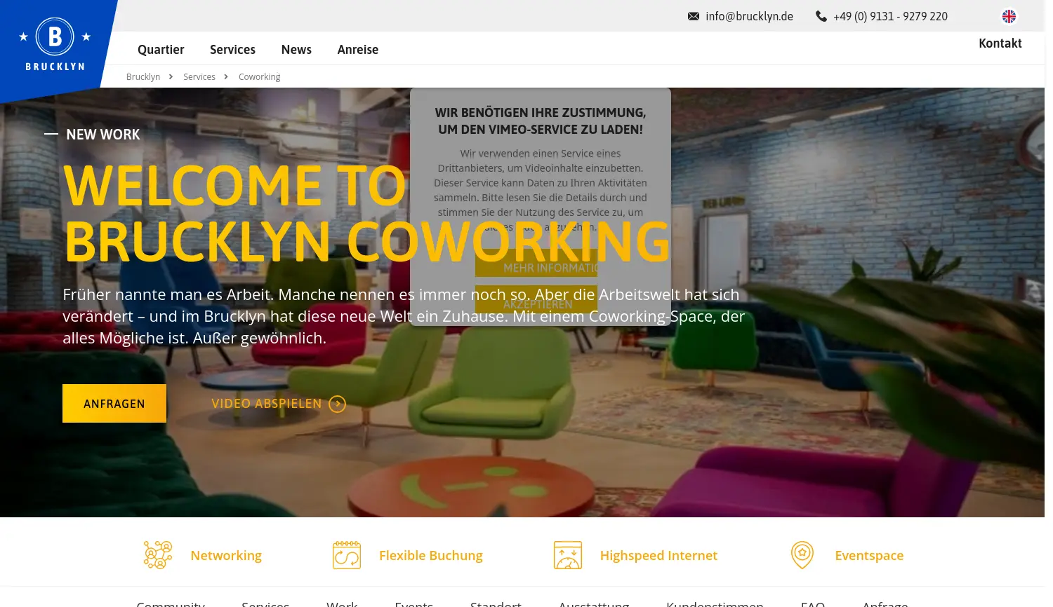 Website-Screenshot von Brucklyn