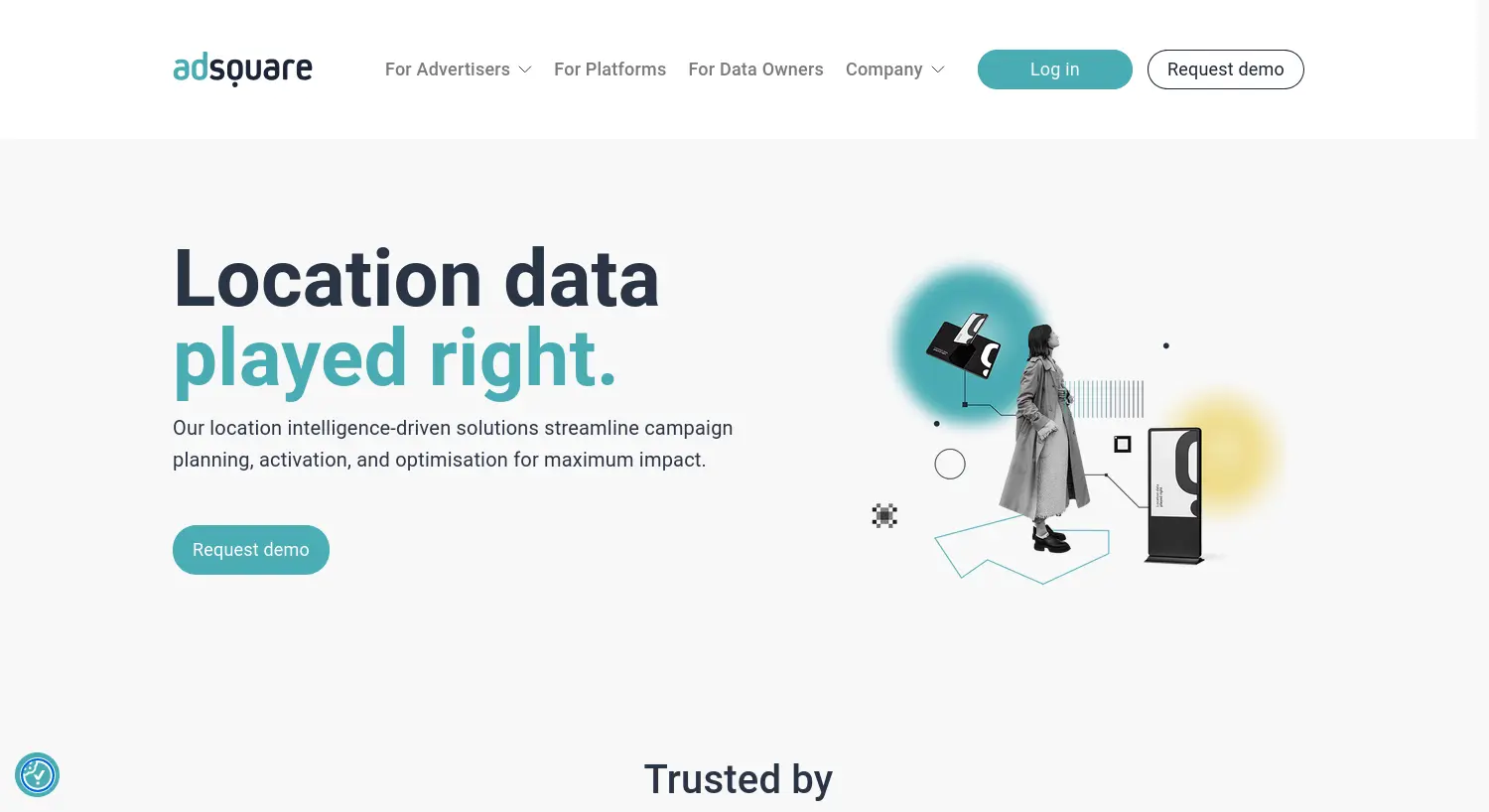 Website-Screenshot von adsquare