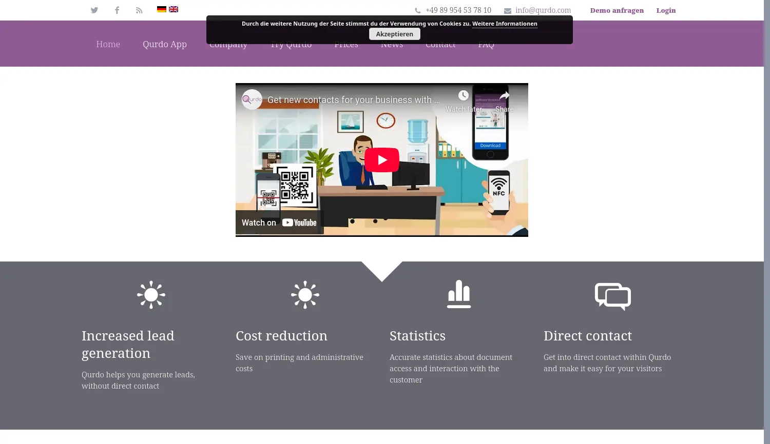 Website-Screenshot von Qurdo