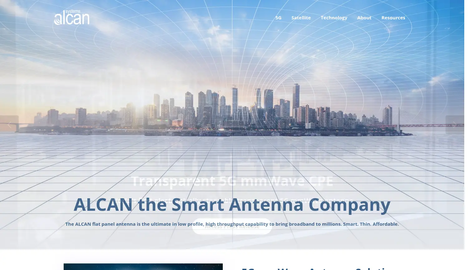 Website-Screenshot von ALCAN Systems