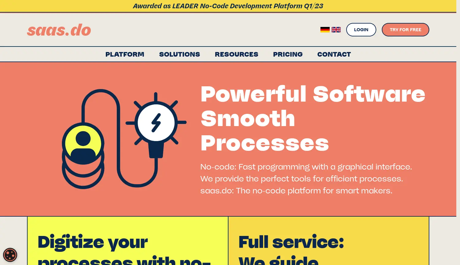 Website-Screenshot von saas.do