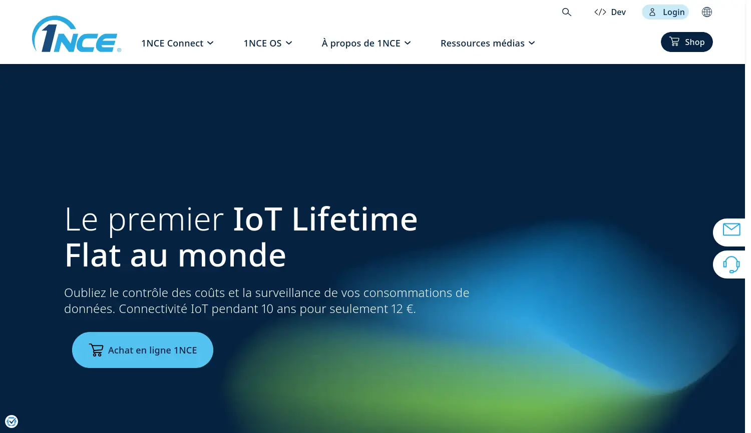Website-Screenshot von 1nce