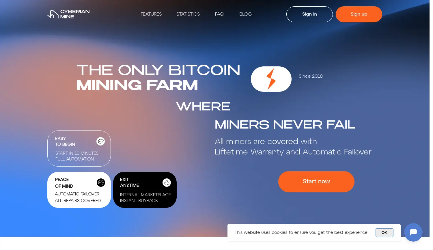 Website-Screenshot von Cyberian Mine