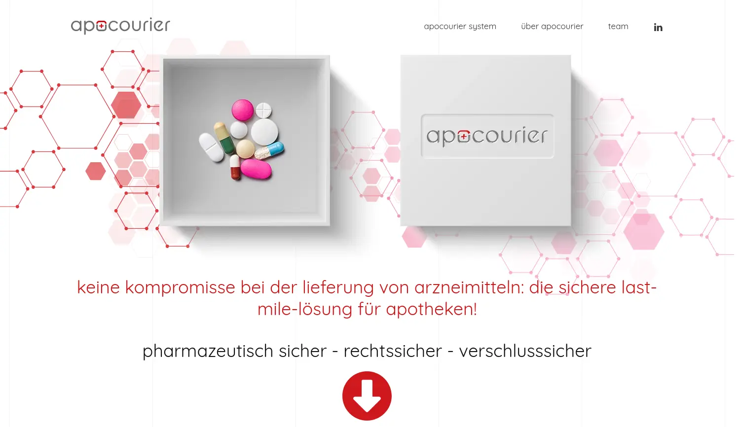 Website-Screenshot von apocourier