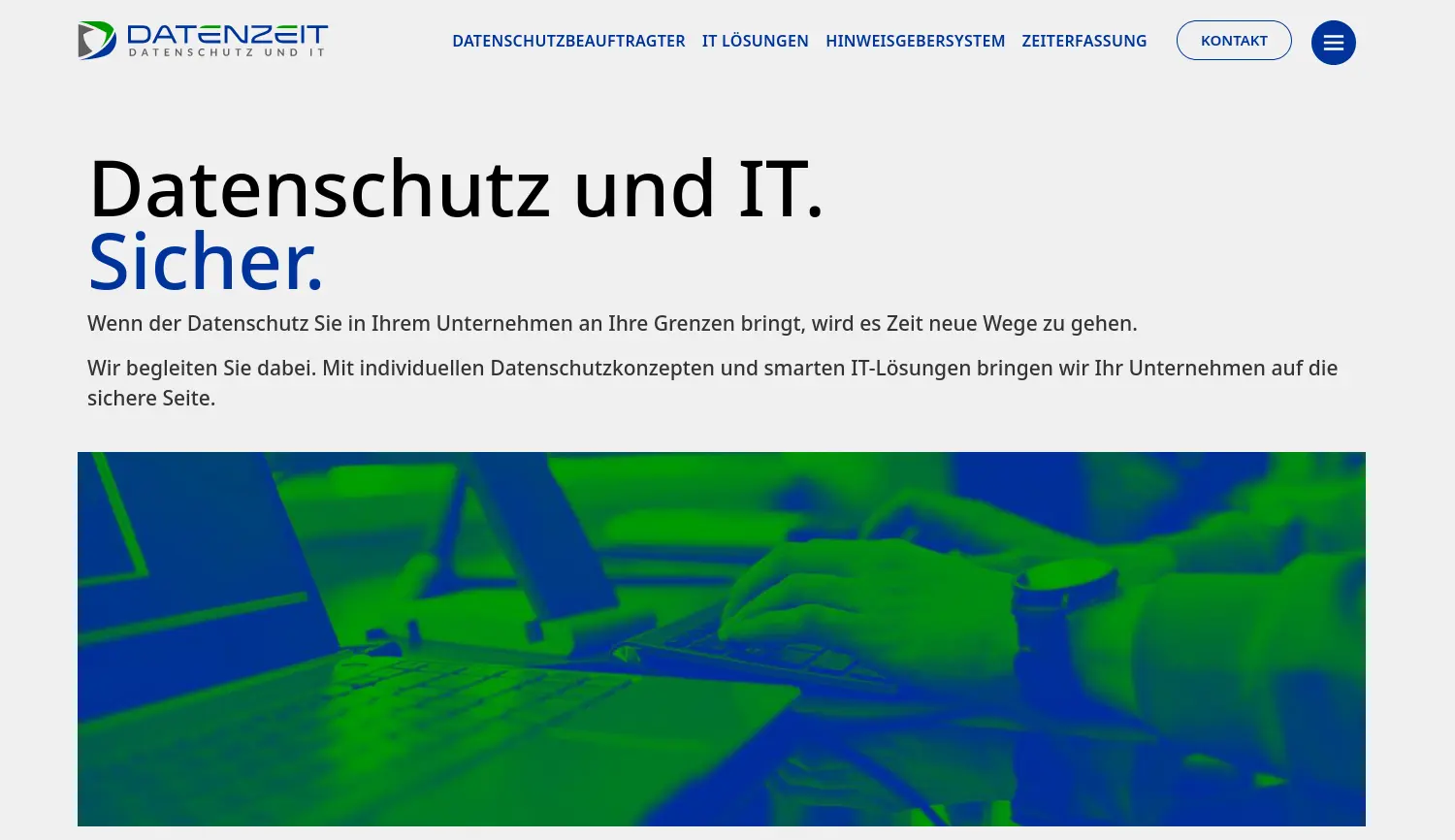 Website-Screenshot von datenzeit