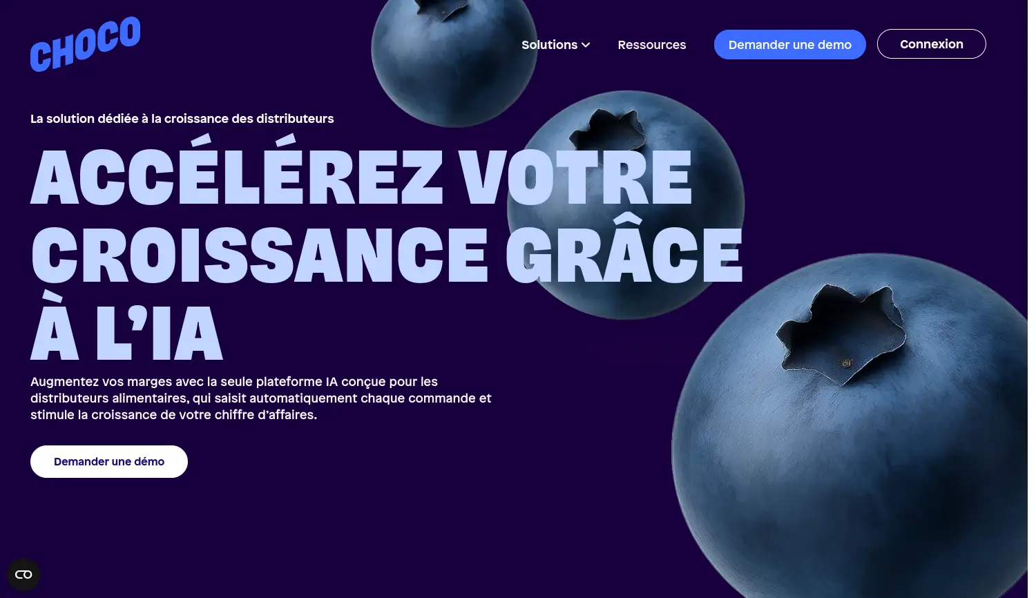 Website-Screenshot von Choco