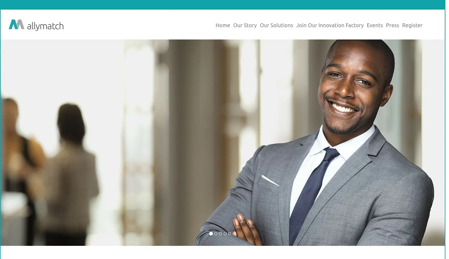 Website-Screenshot von allymatch