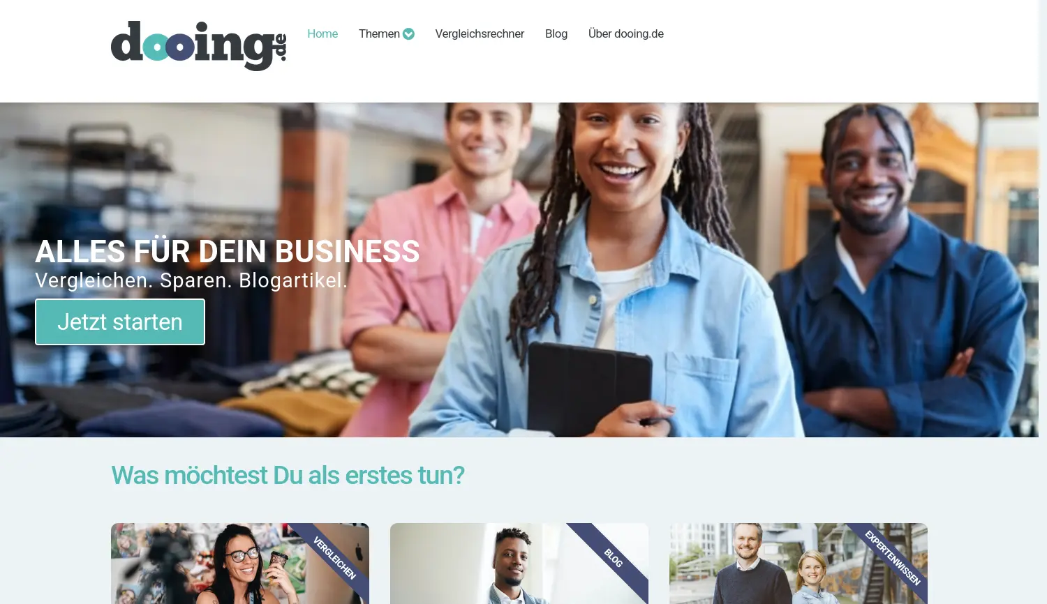 Website-Screenshot von dooing.de