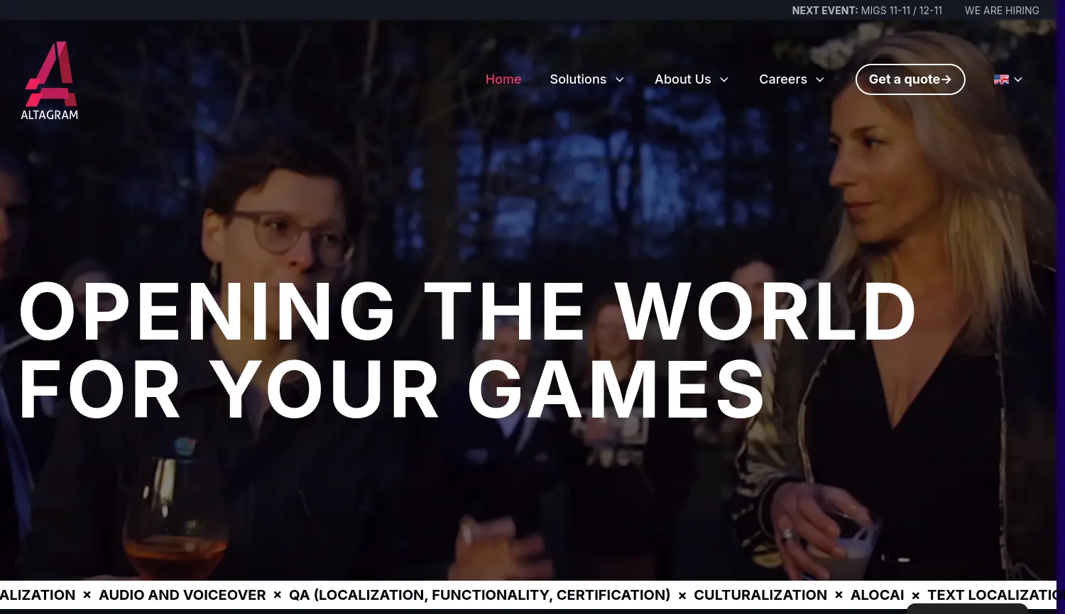 Website-Screenshot von Altagram