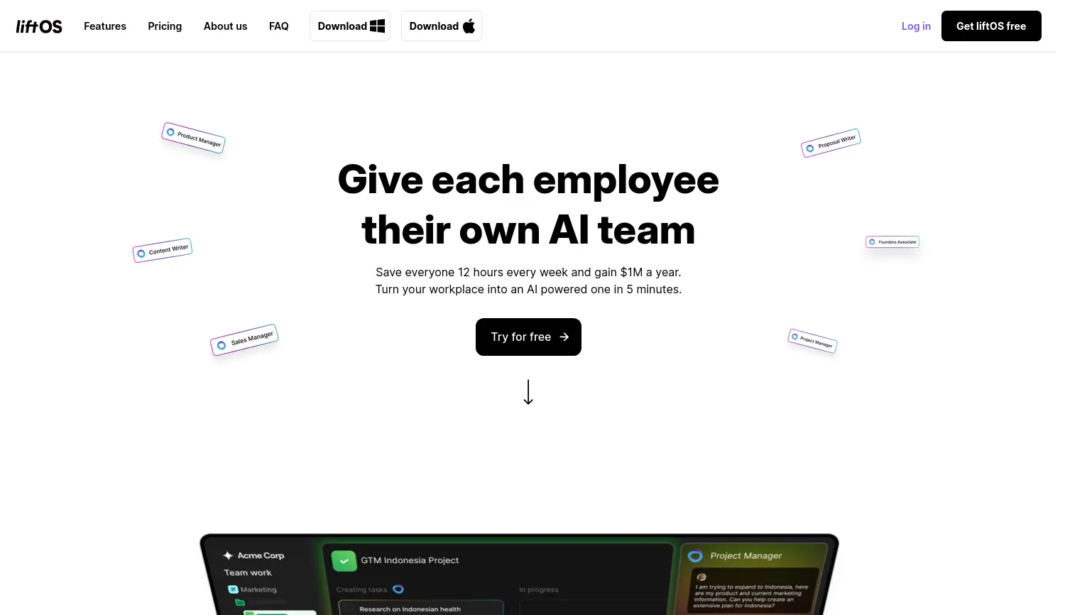 Website-Screenshot von 10lift