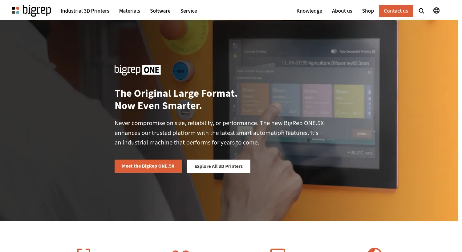 Website-Screenshot von BigRep