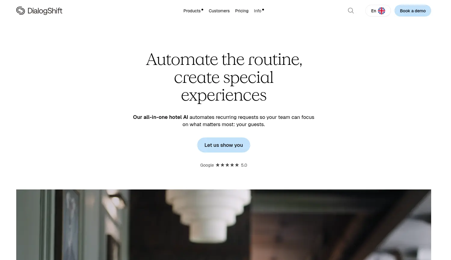 Website-Screenshot von DialogShift