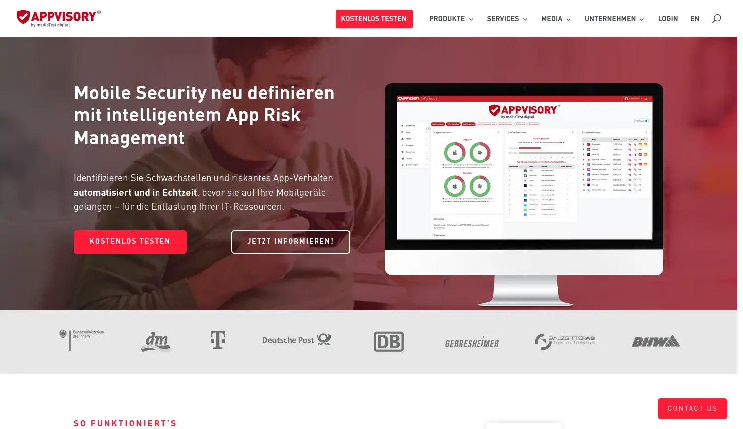 Website-Screenshot von APPVISORY