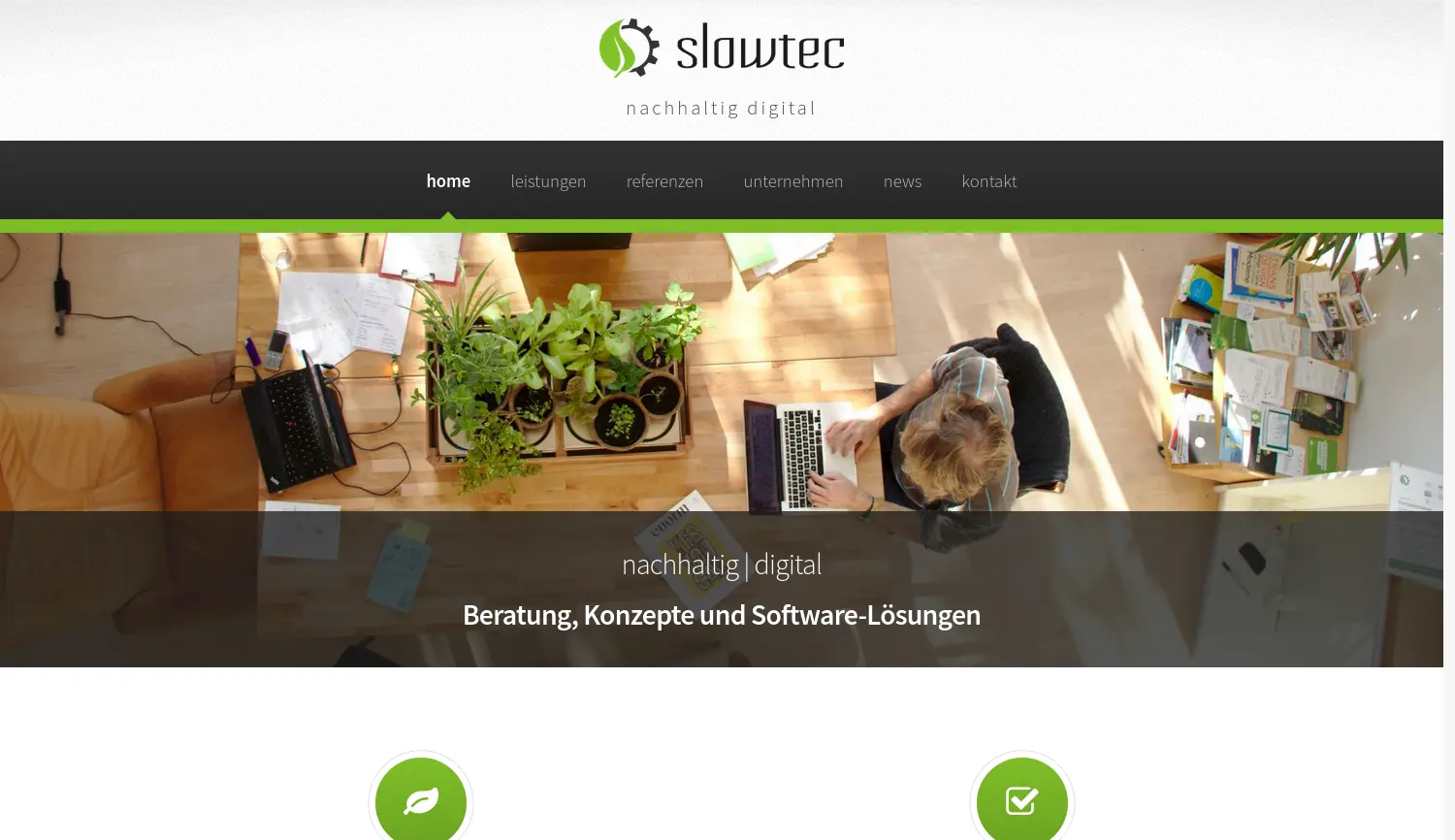 Website-Screenshot von slowtec