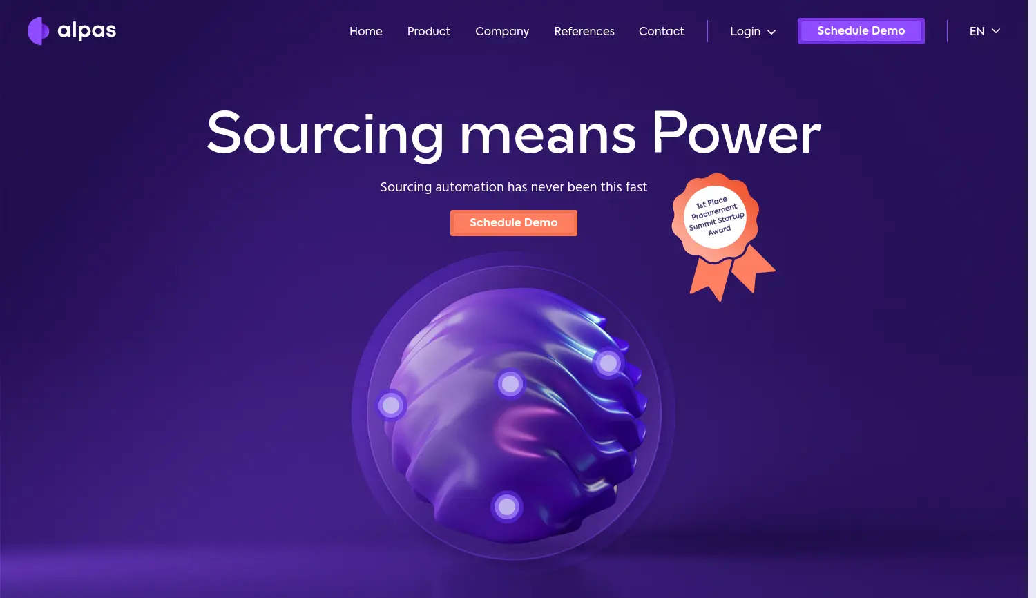 Website-Screenshot von ALPAS