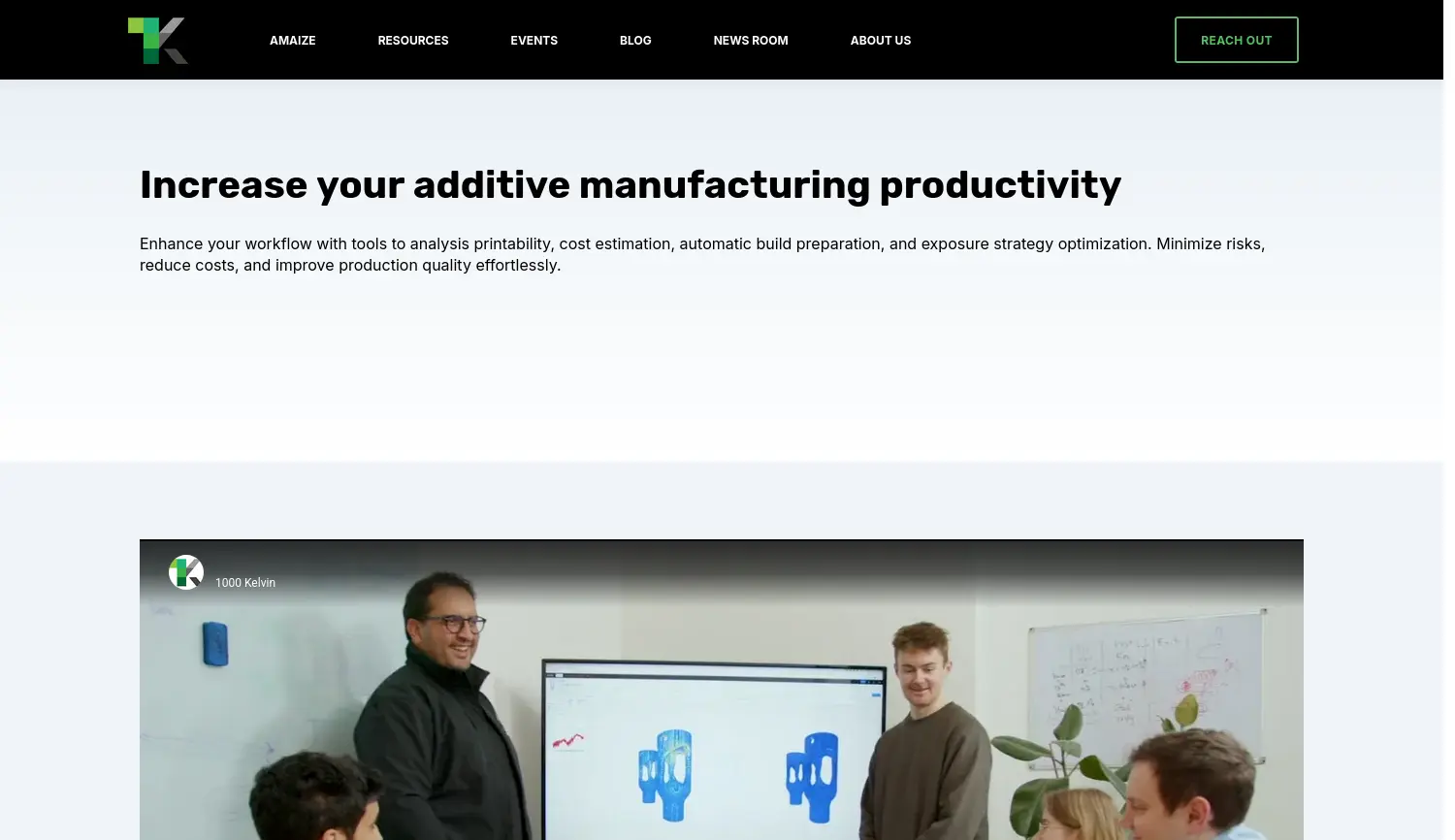 Website-Screenshot von 1000 Kelvin