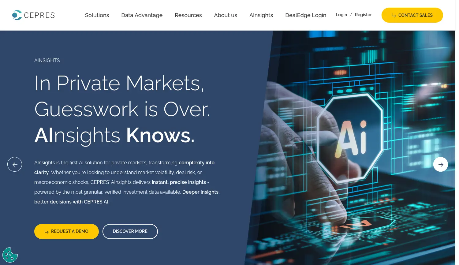 Website-Screenshot von CEPRES