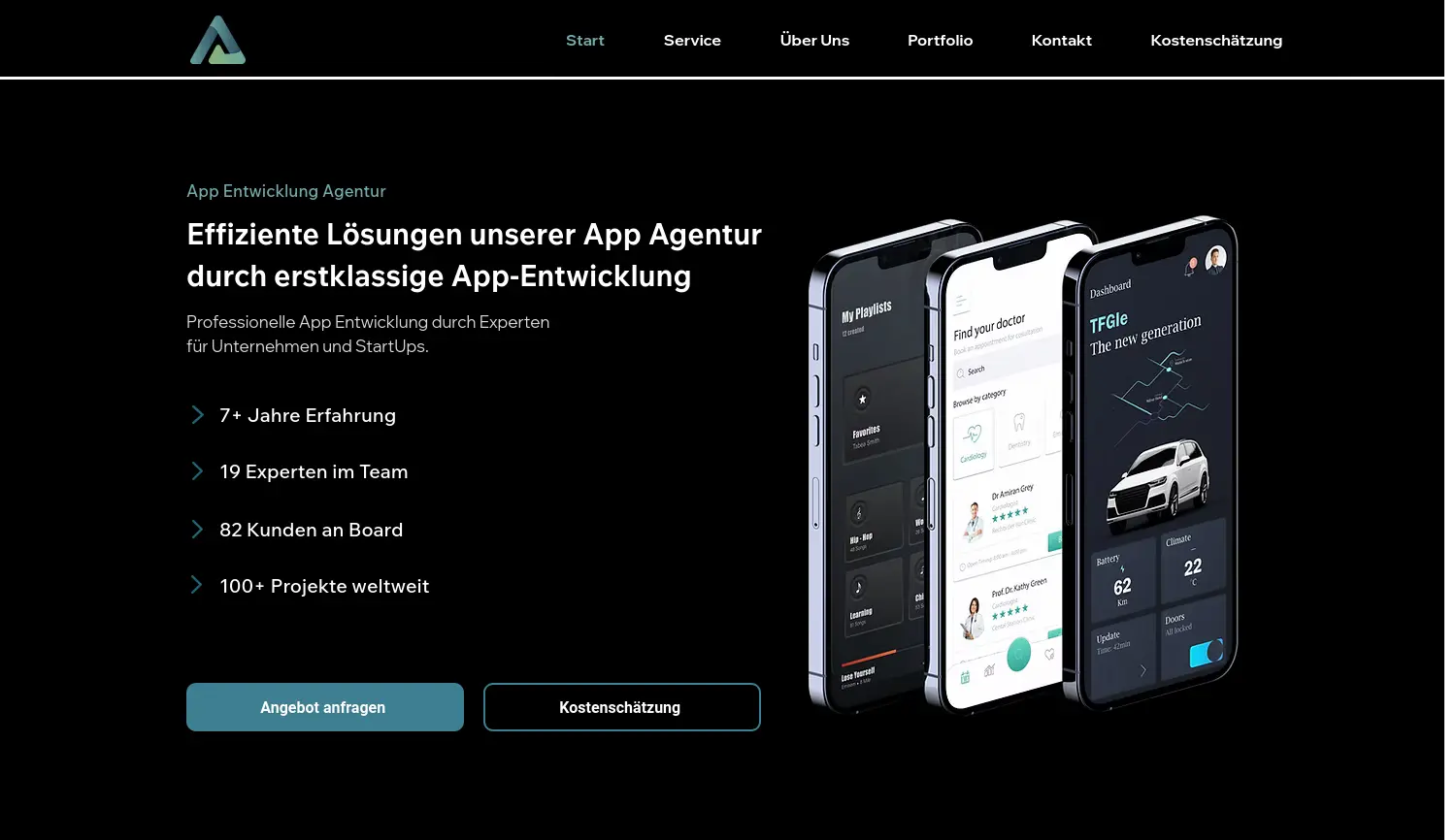 Website-Screenshot von AppDevelz