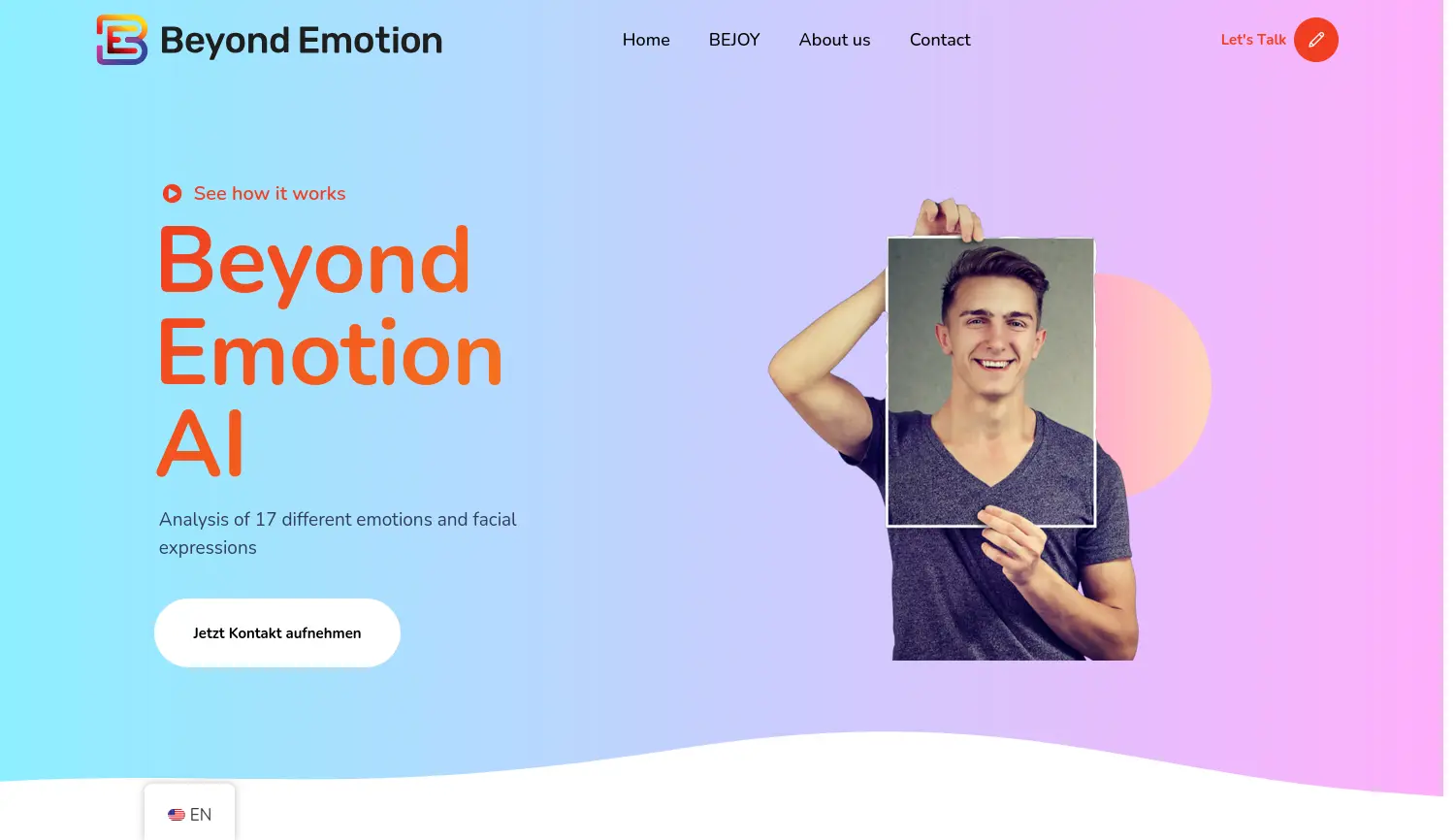 Website-Screenshot von Beyond Emotion