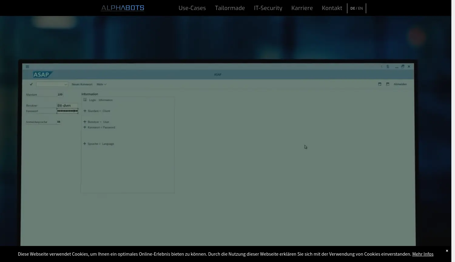 Website-Screenshot von Alphabots