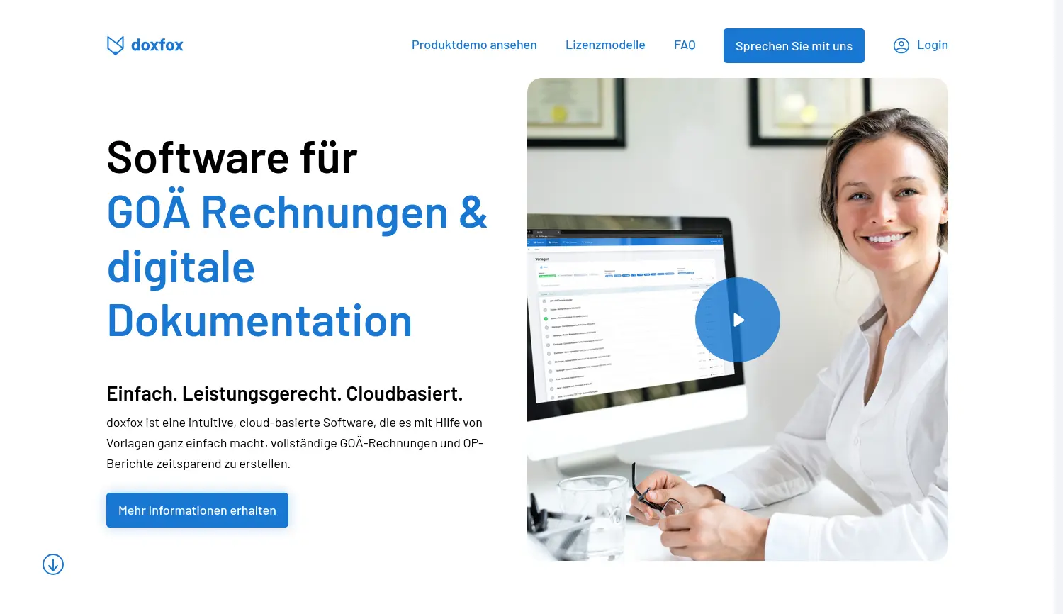 Website-Screenshot von Doxfox