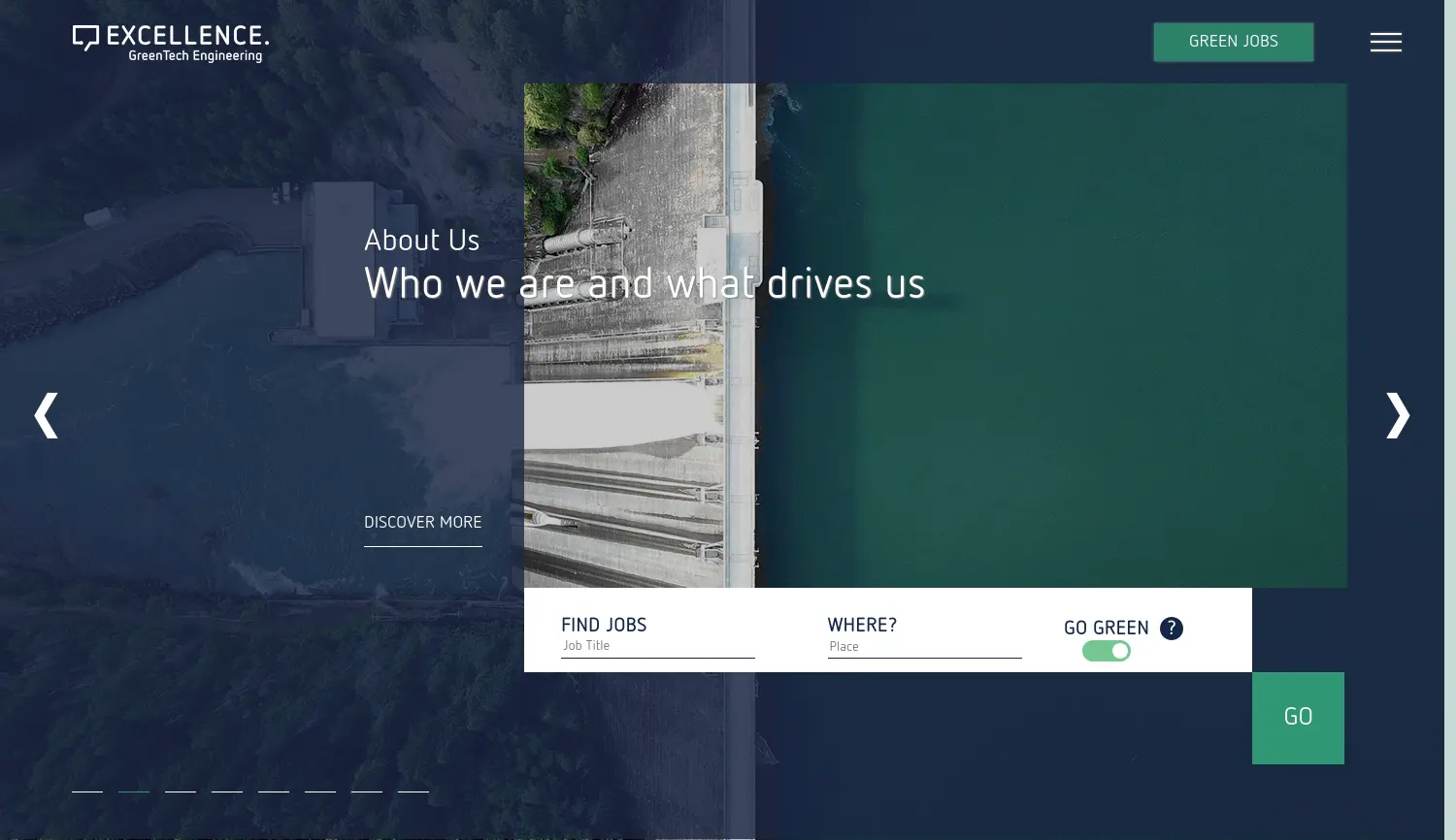Website-Screenshot von Excellence