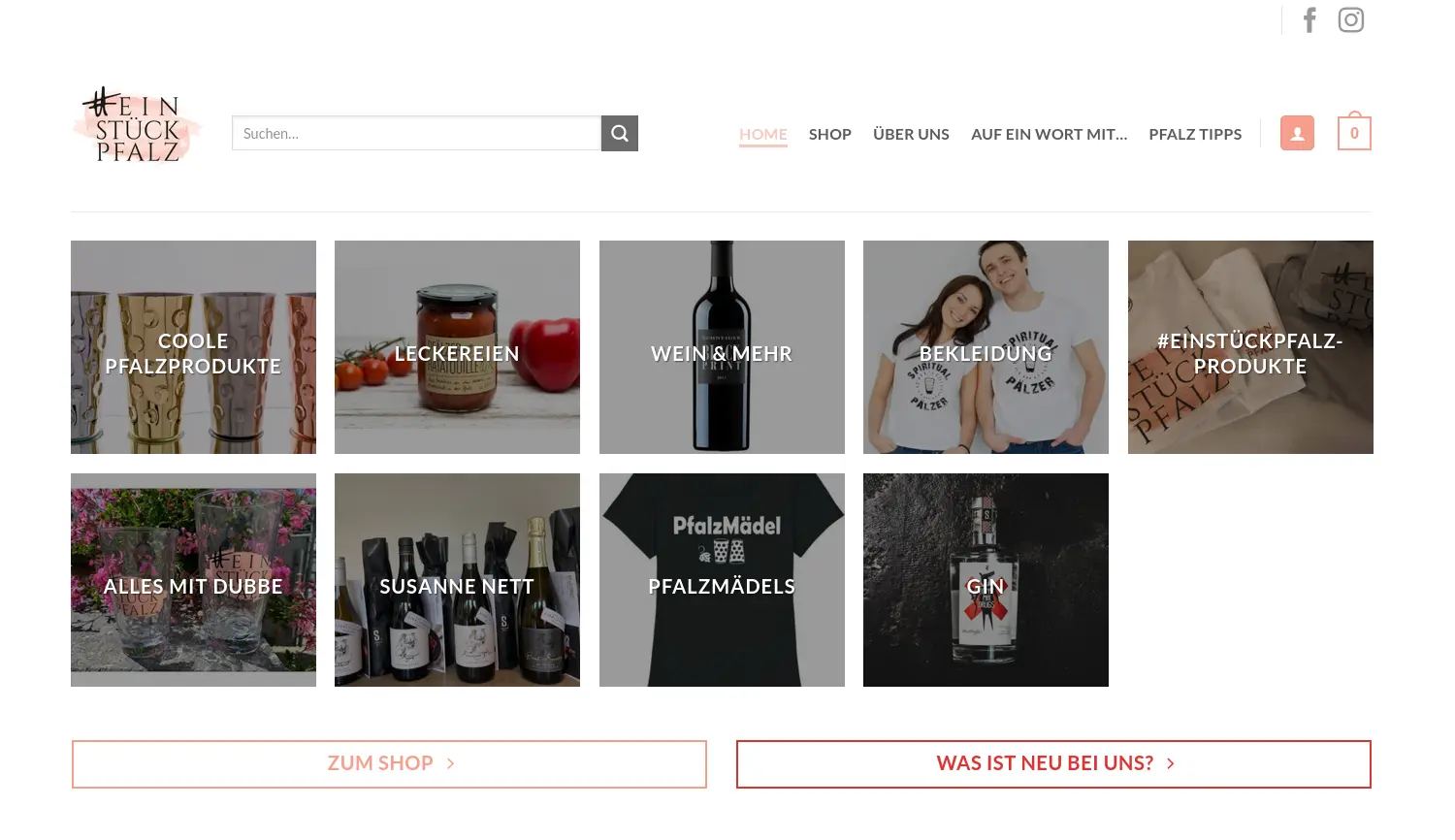 Website-Screenshot von #einstückpfalz