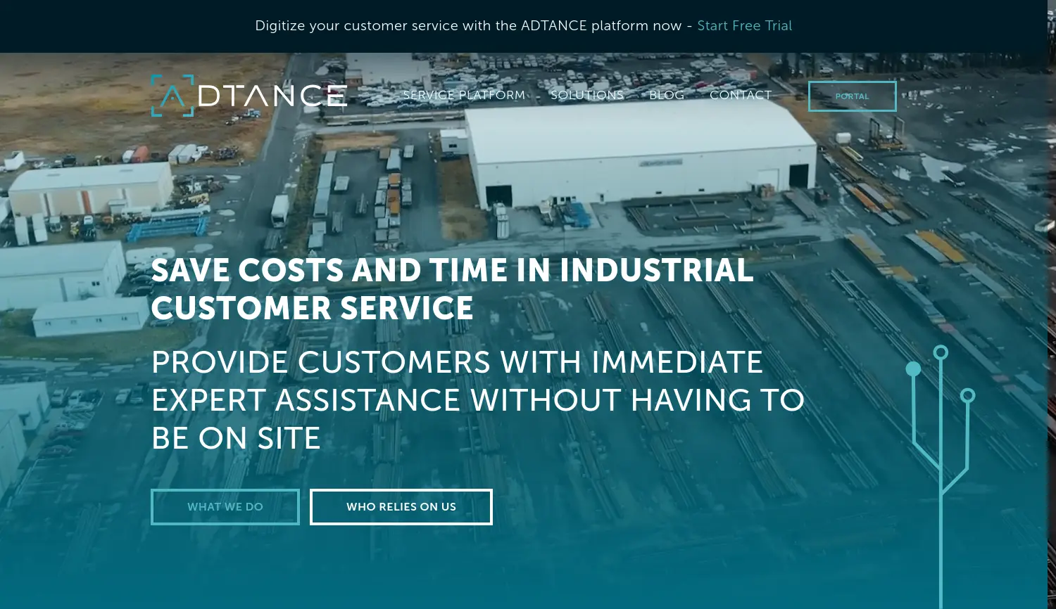 Website-Screenshot von Adtance