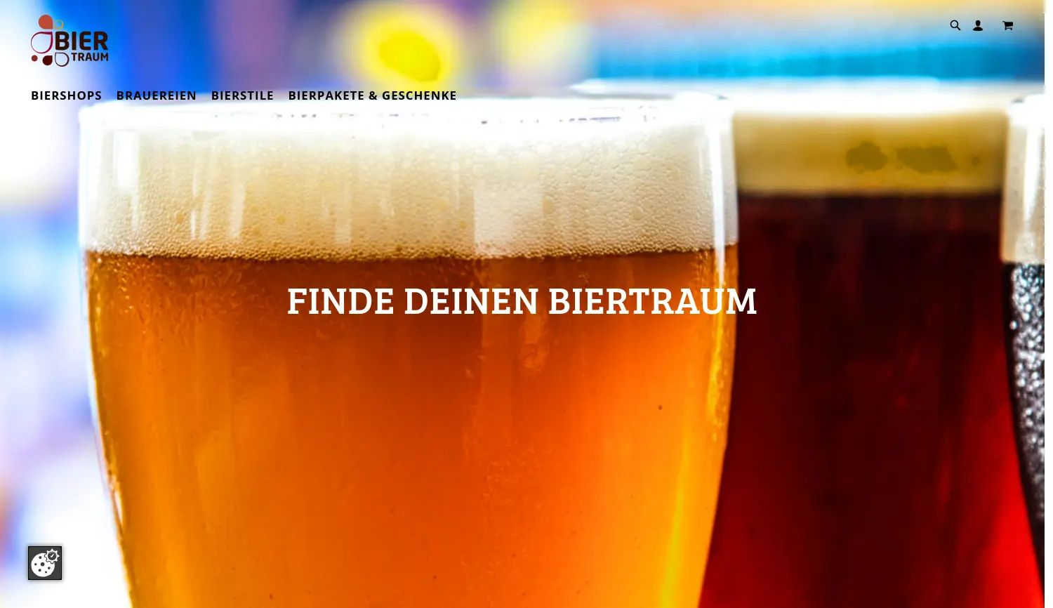 Website-Screenshot von BIERTRAUM
