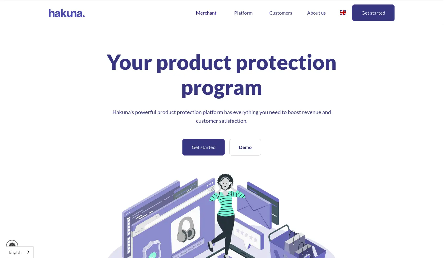 Website-Screenshot von Hakuna.
