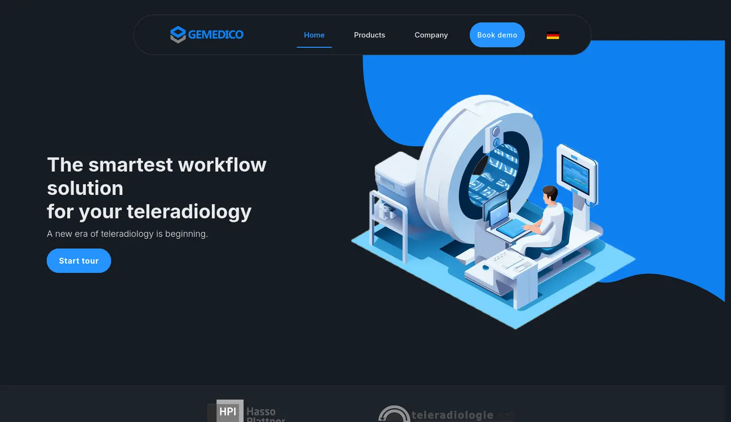 Website-Screenshot von Gemedico