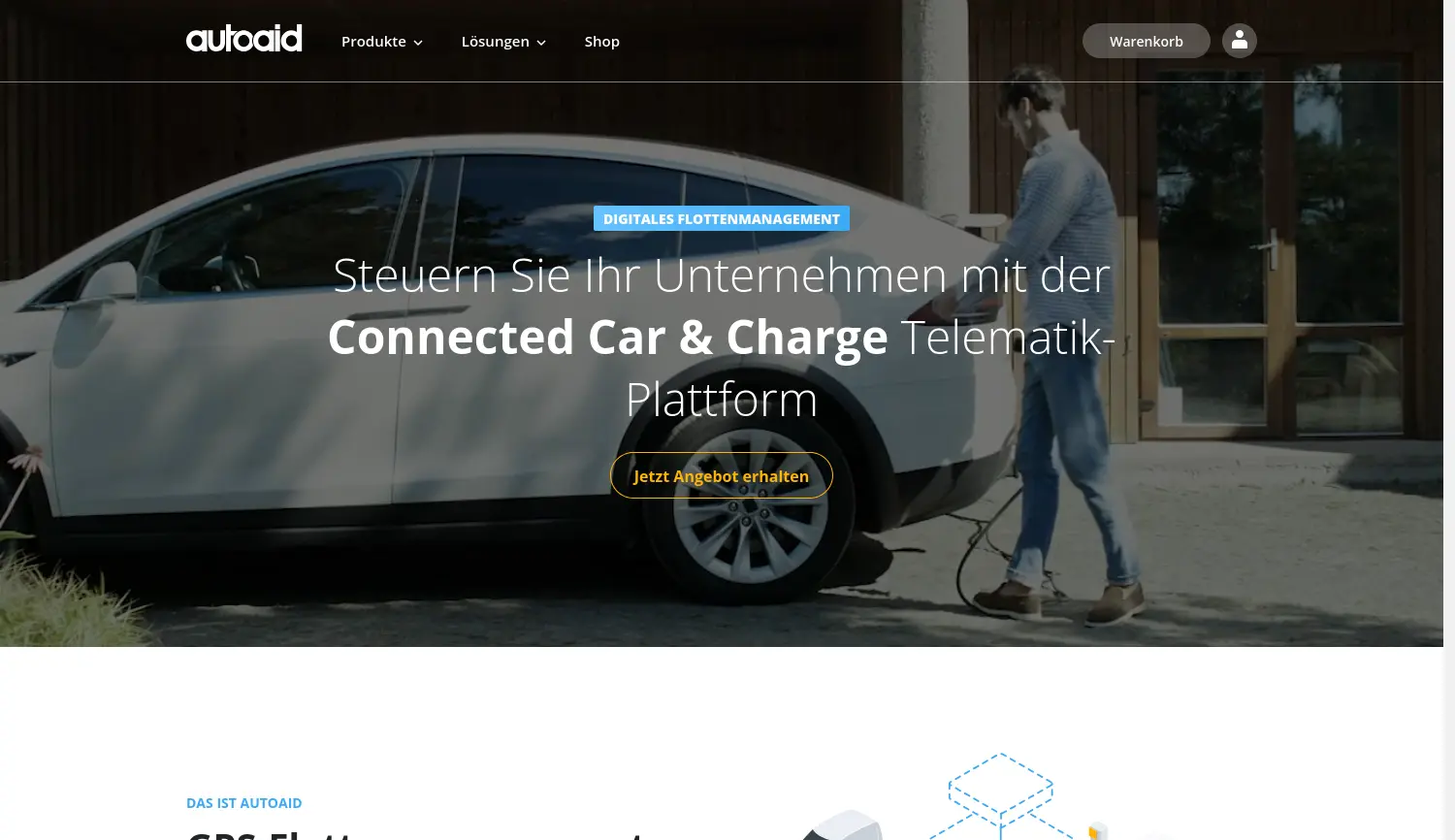 Website-Screenshot von autoaid