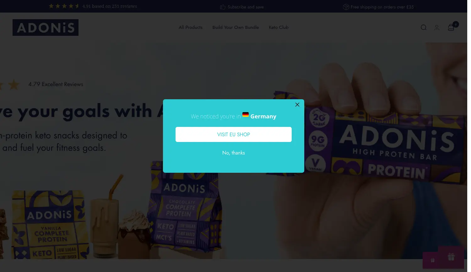 Website-Screenshot von ADONIS
