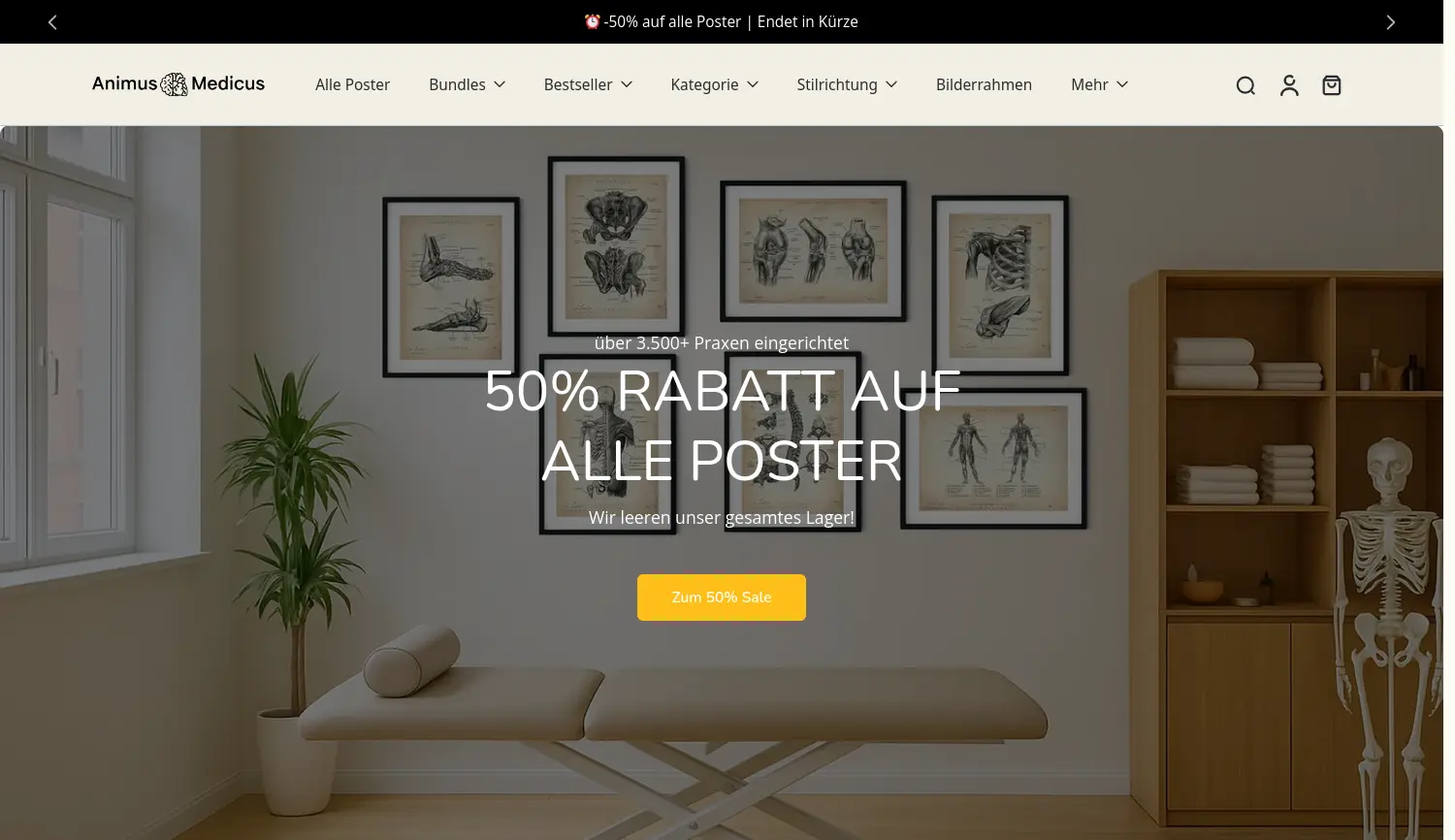 Website-Screenshot von Animus Medicus