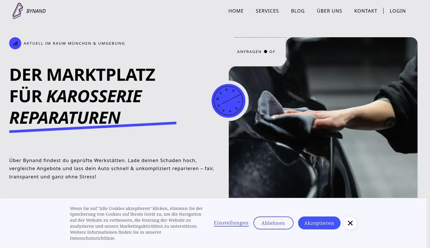 Website-Screenshot von Bynand