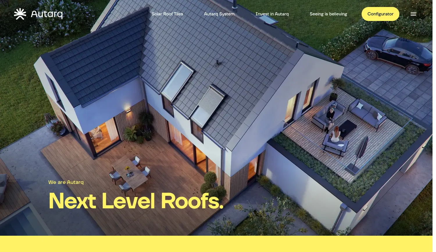 Website-Screenshot von Autarq