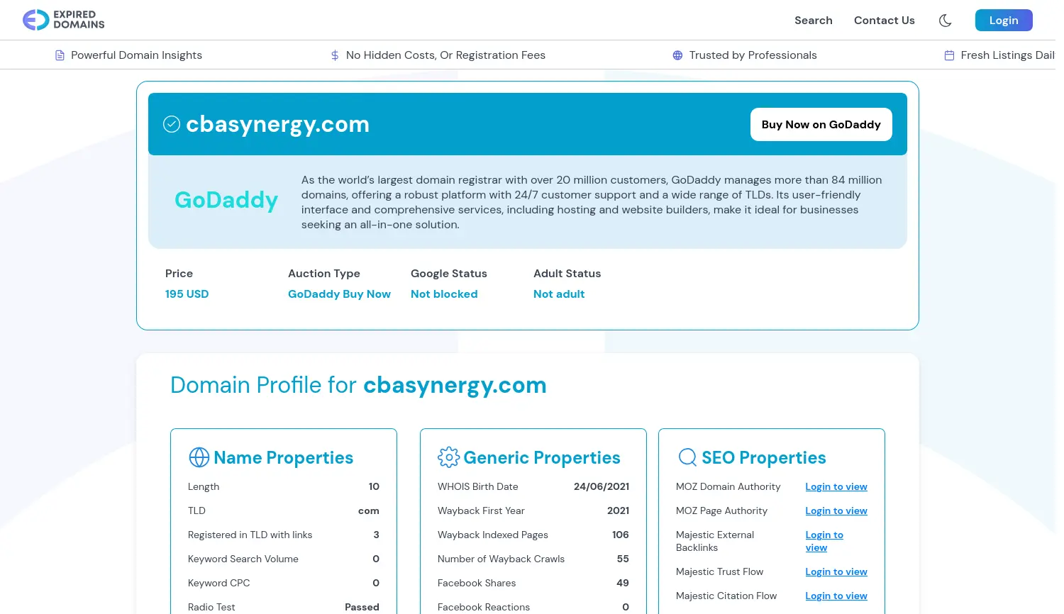 Website-Screenshot von CBA Synergy
