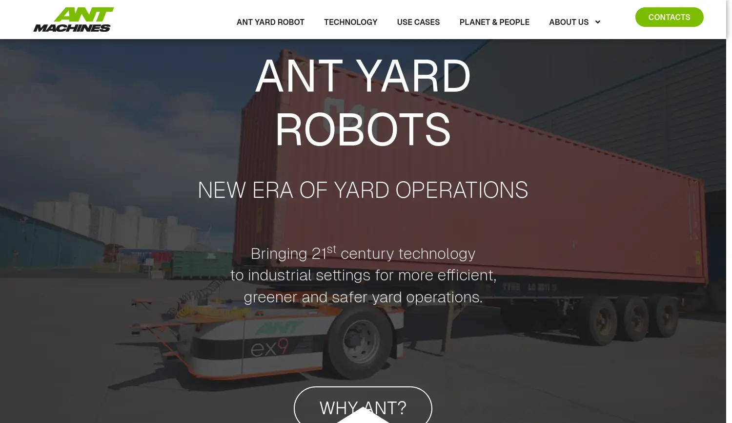 Website-Screenshot von ANT Maschinen