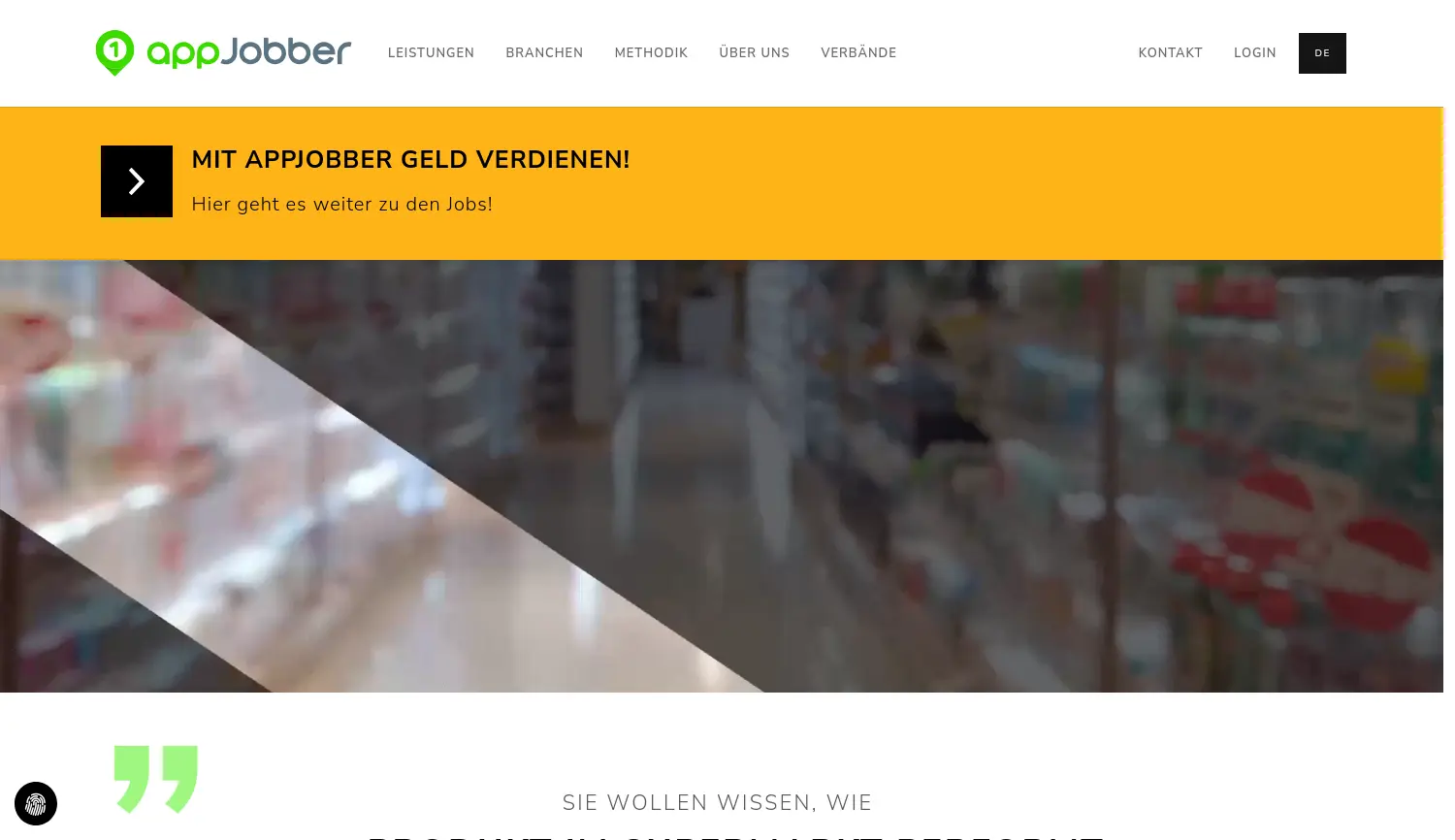 Website-Screenshot von appJobber.de