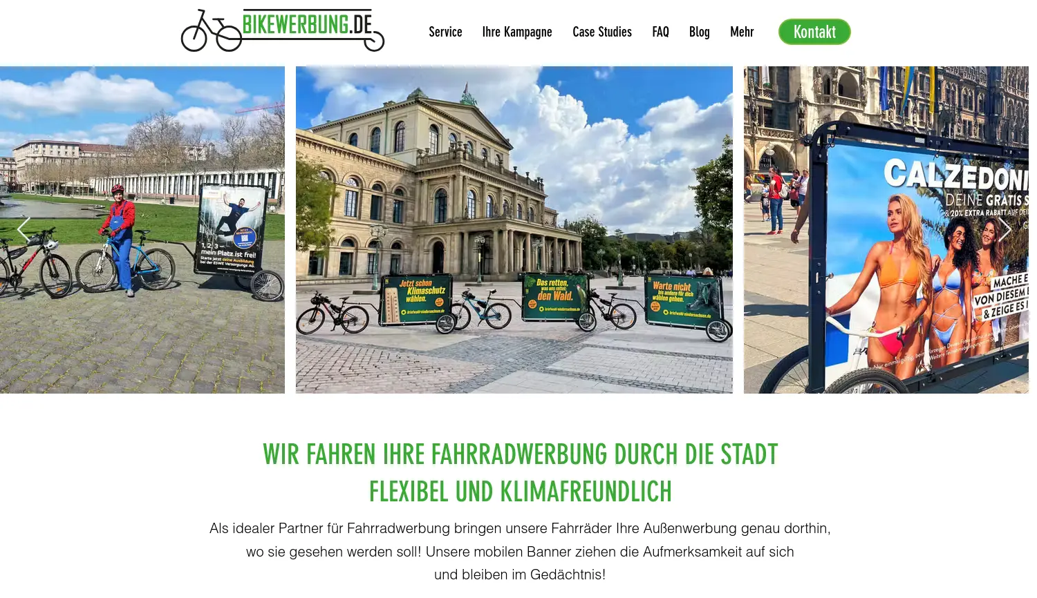 Website-Screenshot von Bikewerbung.de