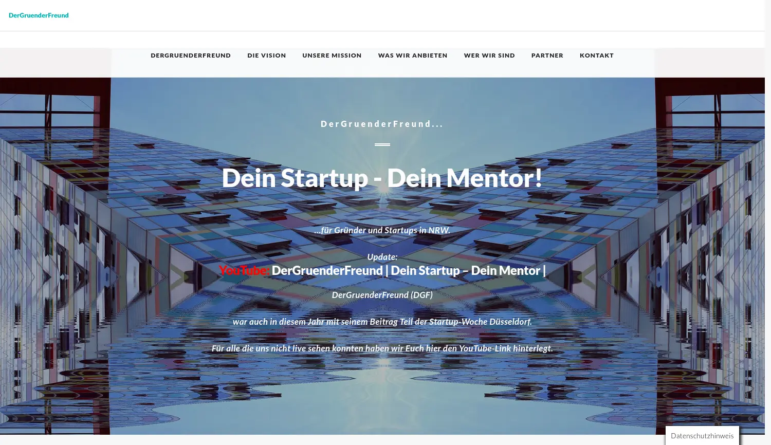 Website-Screenshot von DerGruenderFreund