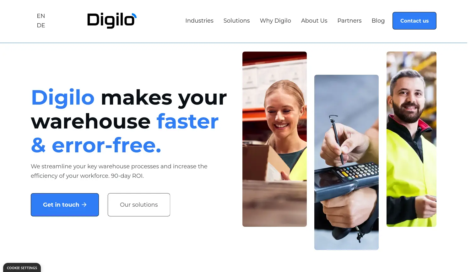 Website-Screenshot von Digilo