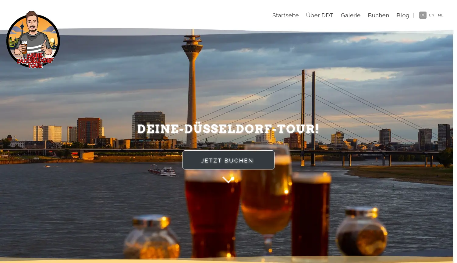 Website-Screenshot von Deine-Düsseldorf-Tour
