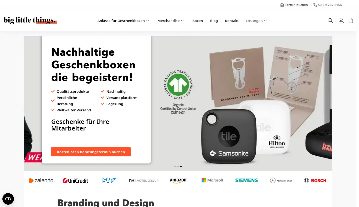 Website-Screenshot von big little things