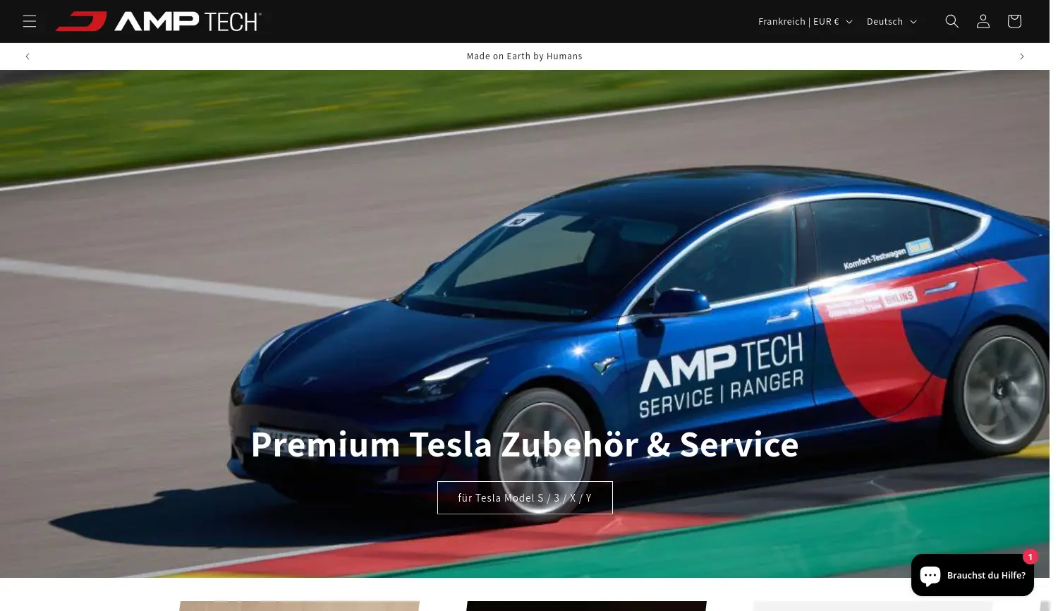 Website-Screenshot von AMPTech