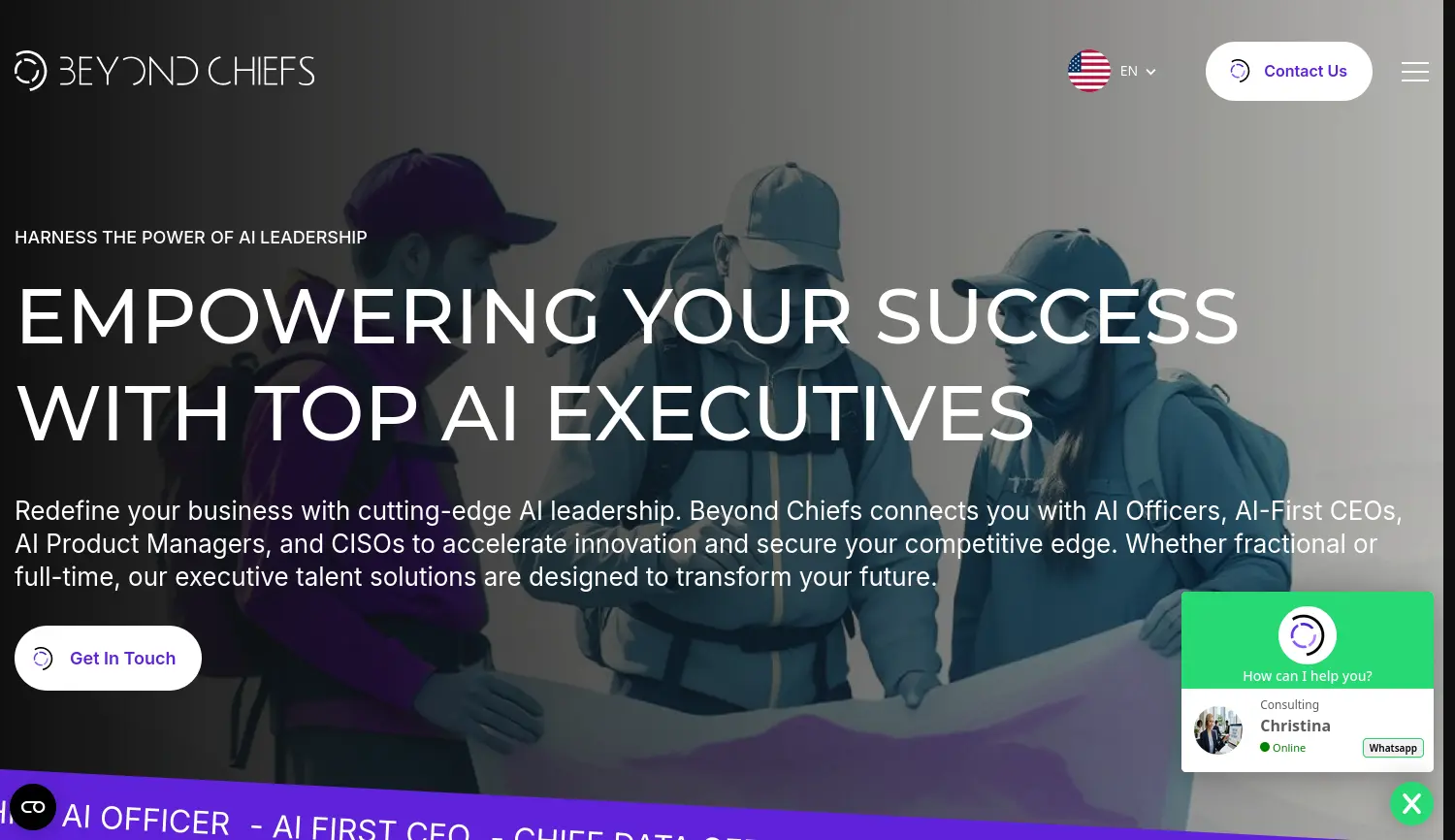Website-Screenshot von Beyond Chiefs