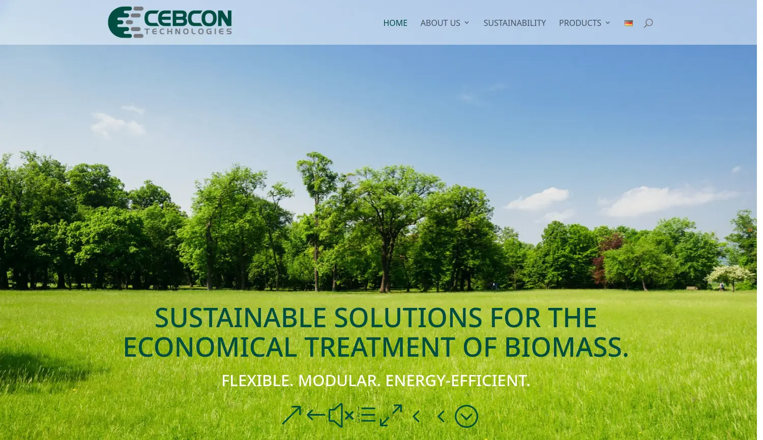 Website-Screenshot von CEBCON Technologies